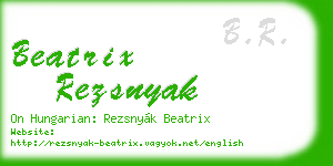 beatrix rezsnyak business card
